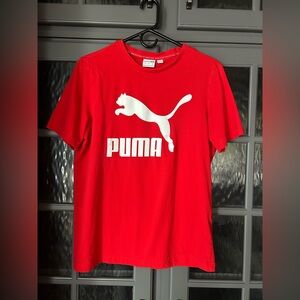 Men’s Puma Classics Logo Crew Neck Red Short Sleeve Tee